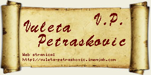 Vuleta Petrašković vizit kartica